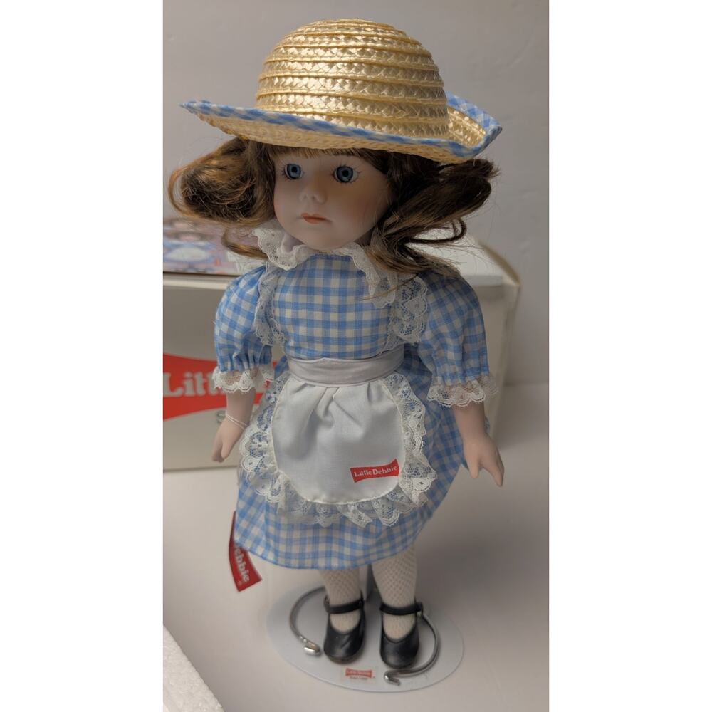 Vtg Little Debbie Cakes Porcelain Doll 14" Collectible 30th Anniversary 1990